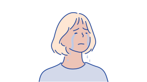 Sadness, grief, loss, shame illustration