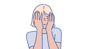 Shock, embarrassment illustration
